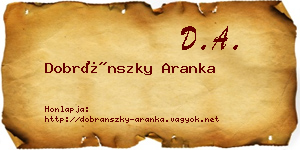 Dobránszky Aranka névjegykártya